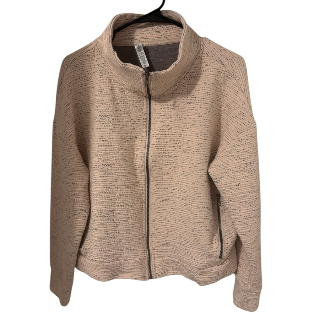 RBX Women’s Zip Up Jacket Light Pink and Gray, Size Large